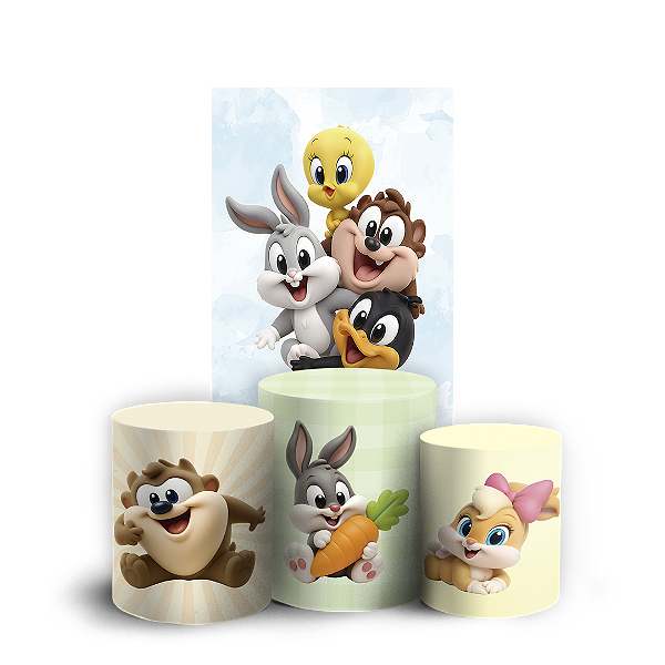 Faixa Lateral e Trio Cilindro Sublimado 3D Vest Facil - Looney Tunes