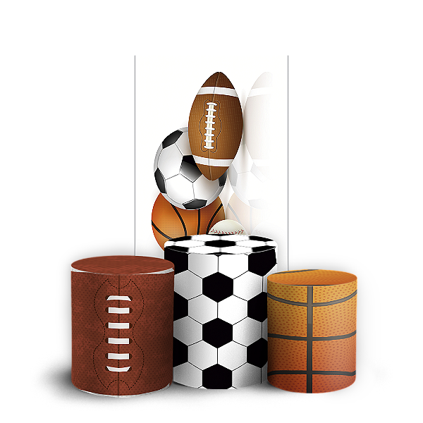 Faixa Lateral e Trio Cilindro Sublimado 3D Vest Facil - Esportes Futebol Volei Basquete