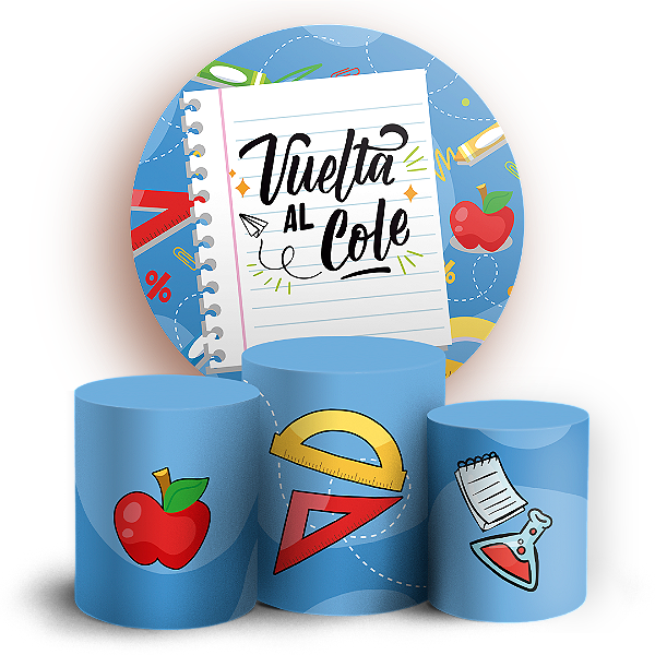 KIT Redondo e Trio - Vuelta a Clases ES - Sublimado 3D