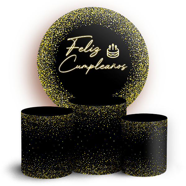 KIT Redondo e Trio - Feliz Cumpleaños ES - Sublimado 3D
