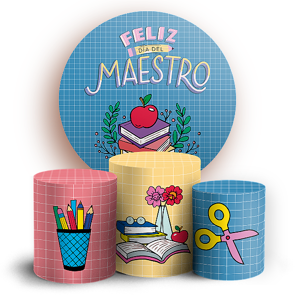 KIT Redondo e Trio - Dia del Maestro ES - Sublimado 3D
