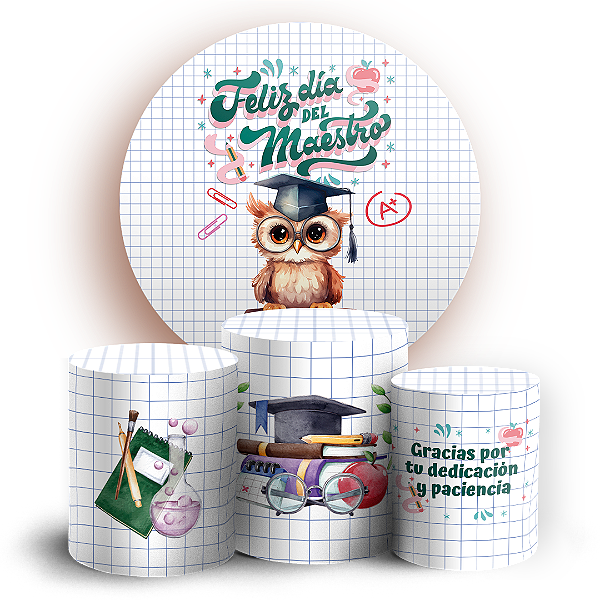 KIT Redondo e Trio - Dia del Maestro ES - Sublimado 3D