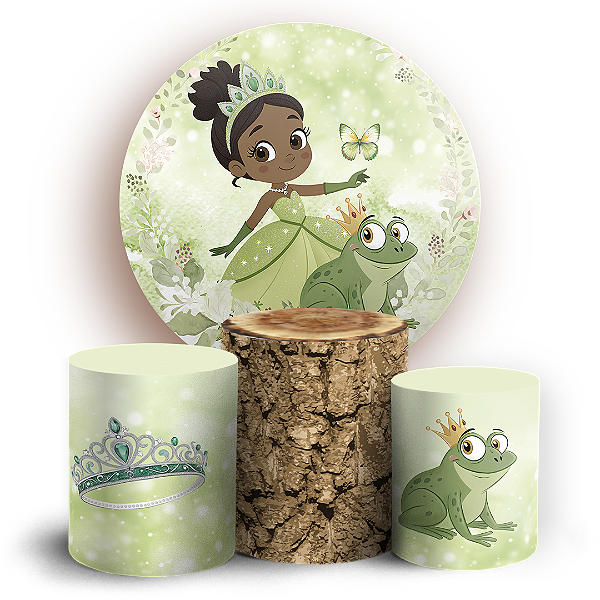 KIT Redondo e Trio - Princesa Tiana - Sublimado 3D