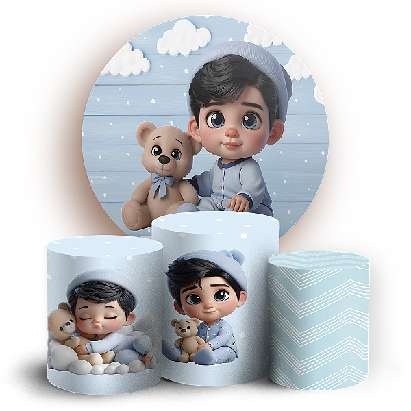 KIT Redondo e Trio - Oh Baby - Sublimado 3D