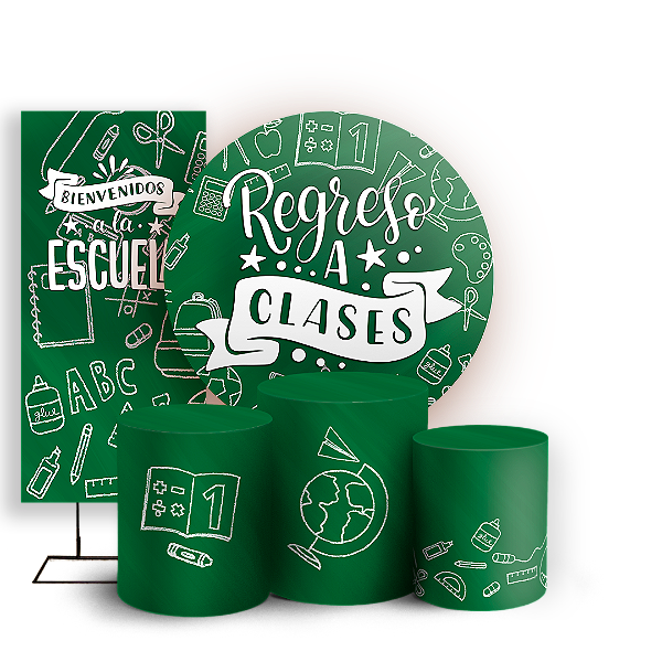 KIT Redondo Trio e Faixa - Vuelta a Clases ES - Sublimado 3D