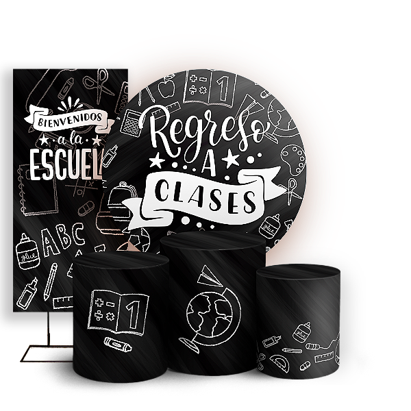 KIT Redondo Trio e Faixa - Vuelta a Clases ES - Sublimado 3D