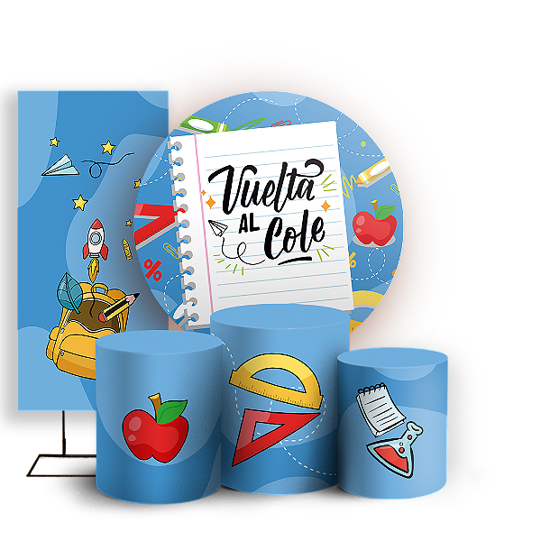 KIT Redondo Trio e Faixa - Vuelta a Clases ES - Sublimado 3D