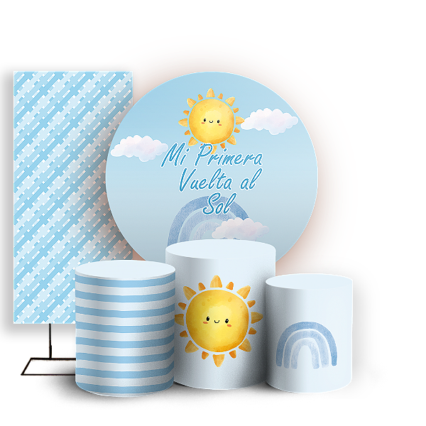 KIT Redondo Trio e Faixa - Mi Primera Vuelta al Sol ES - Sublimado 3D