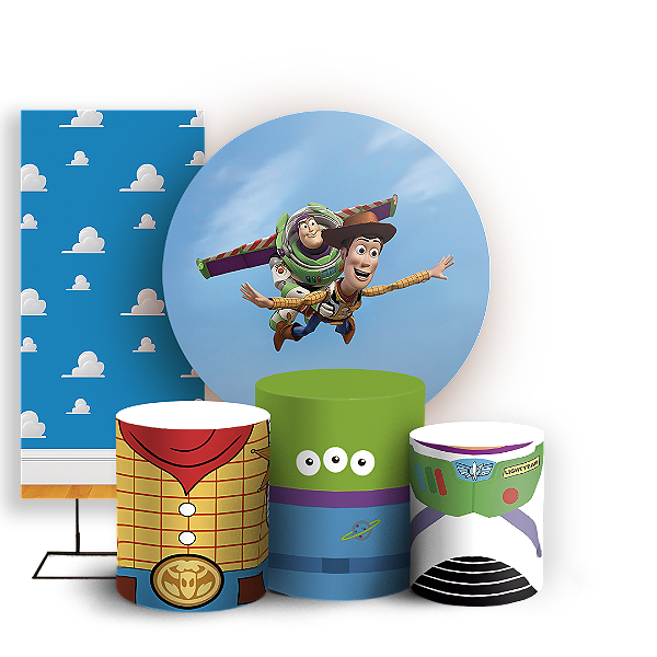 KIT Redondo Trio e Faixa - Toy Story - Sublimado 3D