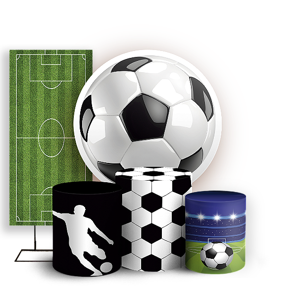 KIT Redondo Trio e Faixa - Futebol - Sublimado 3D