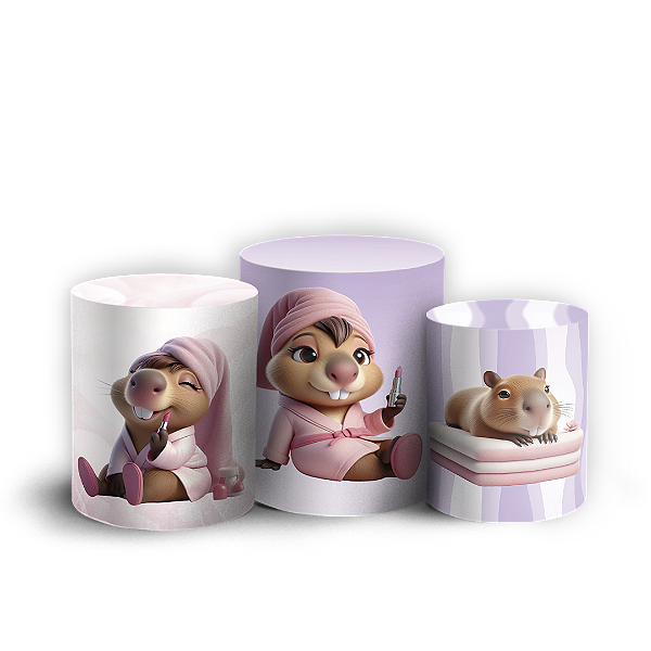 Trio Cilindro - Capivara - Sublimado 3D