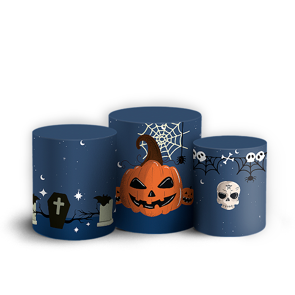 Trio Cilindro - Dia das Bruxas Halloween - Sublimado 3D