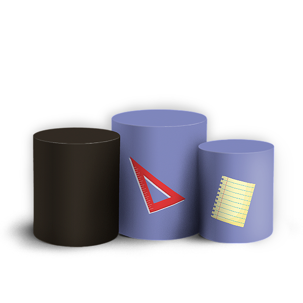 Trio Cilindro - Regreso a Clases ES - Sublimado 3D