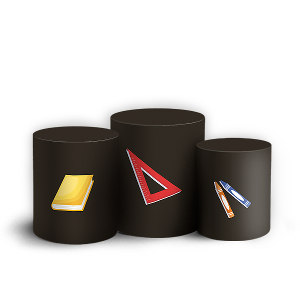 Trio Cilindro - Regreso a Clases ES - Sublimado 3D