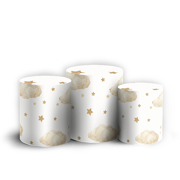 Trio Cilindro - Chá De Revelação Ursinhos - Sublimado 3D