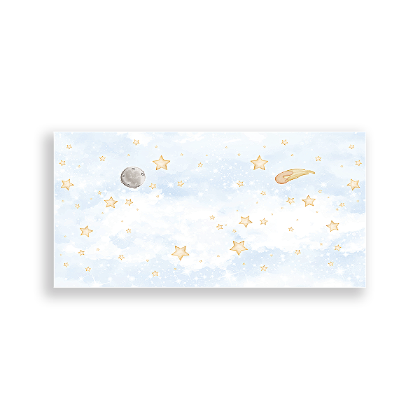 Painel Retangular - Pequeno Principe Ceu Estrelas By Vivi Mide - Sublimado 3D