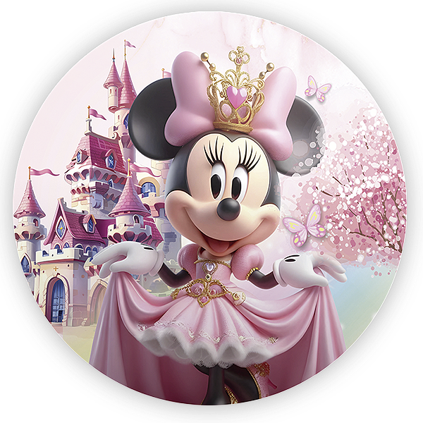 Painel Redondo - Minnie - Sublimado 3D