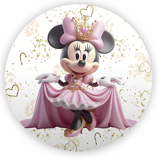 Painel Redondo - Minnie - Sublimado 3D