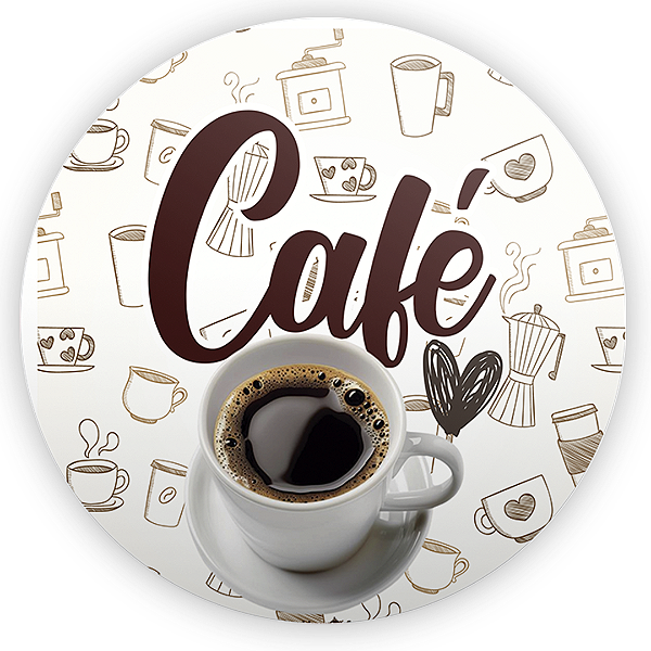 Painel Redondo - Café - Sublimado 3D