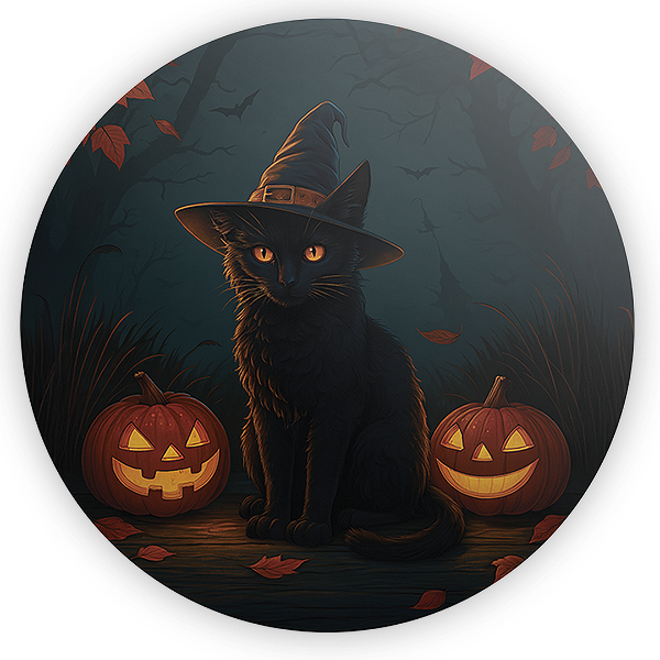 Painel Redondo - Dia Das Bruxas Halloween - Sublimado 3D