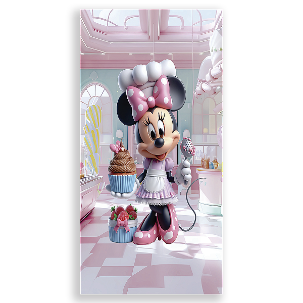 Faixa Lateral - Confeitaria Minnie By Vivi Mide - Sublimado 3D