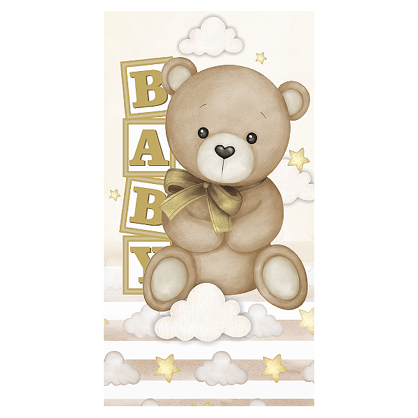 Faixa Lateral - Ursinho Bege - Sublimado 3D