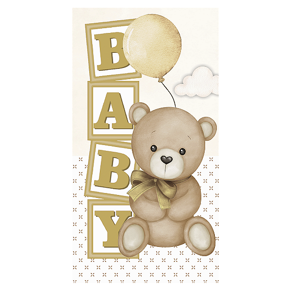 Faixa Lateral - Ursinho Bege - Sublimado 3D