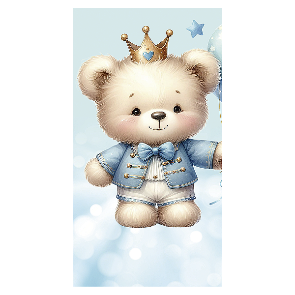 Faixa Lateral - Ursinho Azul - Sublimado 3D