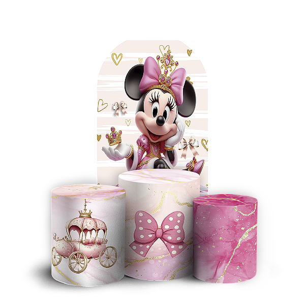 Faixa Lateral e Trio Cilindro Sublimado 3D Vest Facil - Minnie