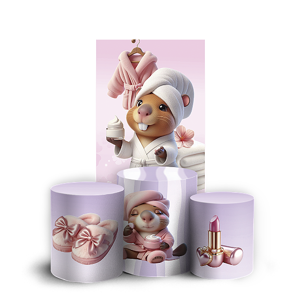 Faixa Lateral e Trio Cilindro Sublimado 3D Vest Facil - Capivara