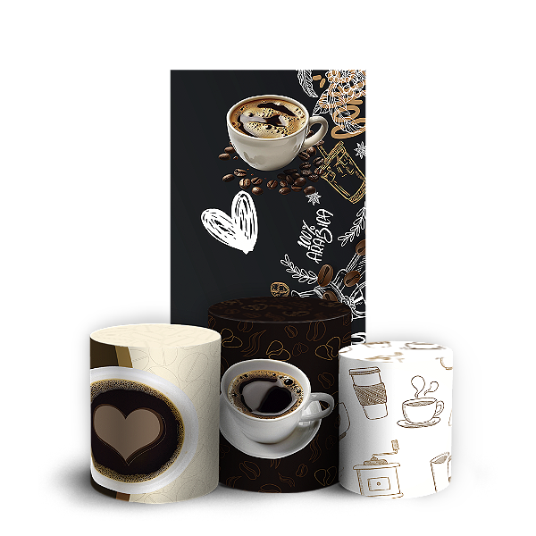 Faixa Lateral e Trio Cilindro Sublimado 3D Vest Facil - Café