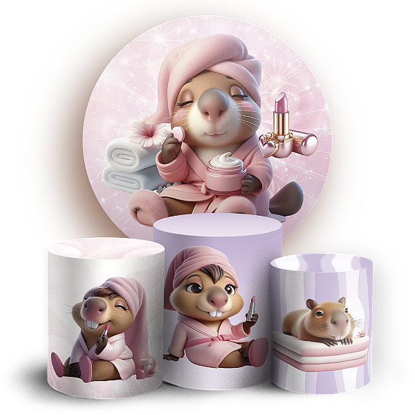 KIT Redondo e Trio - Capivara - Sublimado 3D