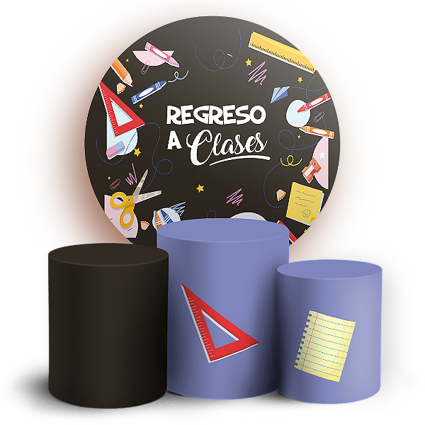 KIT Redondo e Trio - Regreso a Clases ES - Sublimado 3D