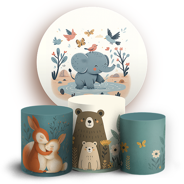 KIT Redondo e Trio - Safari - Sublimado 3D