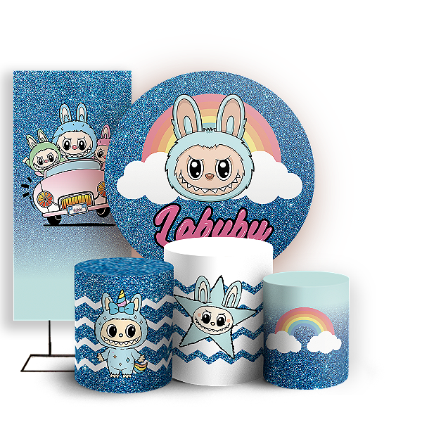 KIT Redondo Trio e Faixa - Labubu - Sublimado 3D