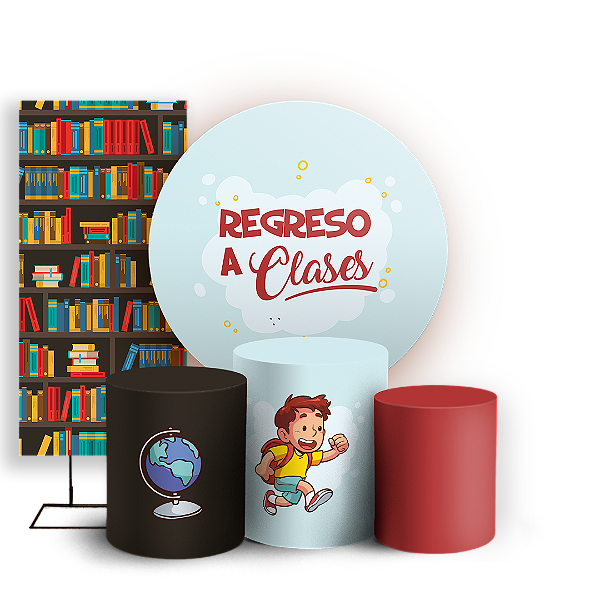 KIT Redondo Trio e Faixa - Regreso a Clases ES - Sublimado 3D