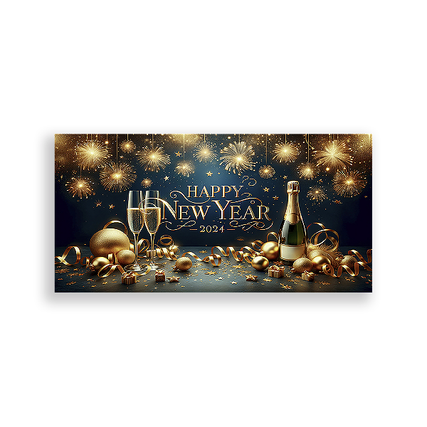 Painel Retangular - Ano Novo - Sublimado 3D