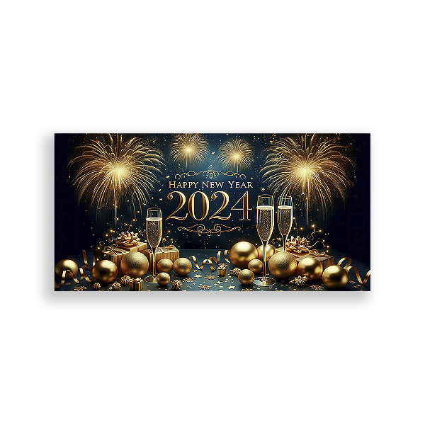 Painel Retangular - Ano Novo - Sublimado 3D