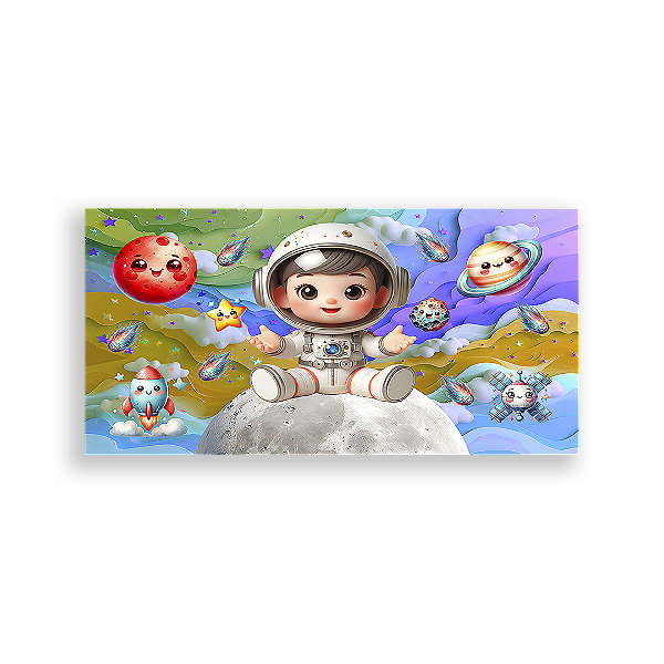 Painel Retangular - Astronauta - Sublimado 3D