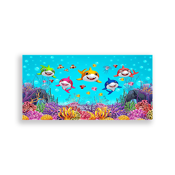 Painel Retangular - Baby Shark - Sublimado 3D