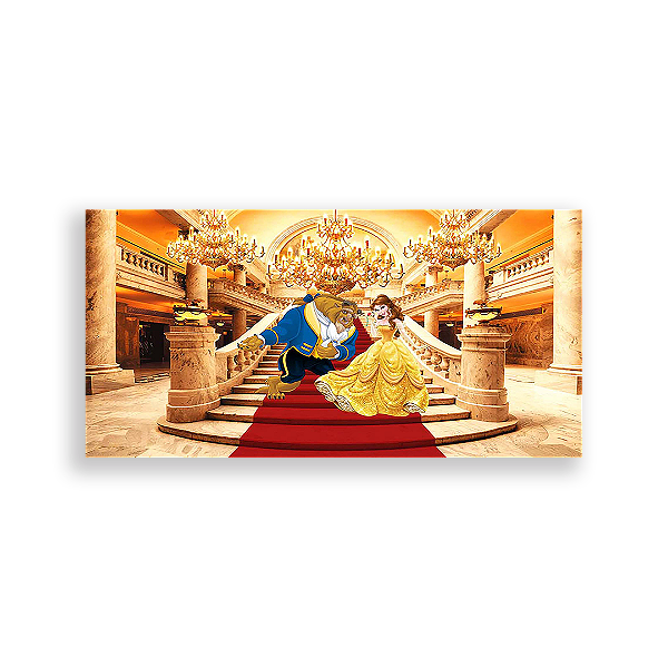 Painel Retangular - Bela E A Fera - Sublimado 3D