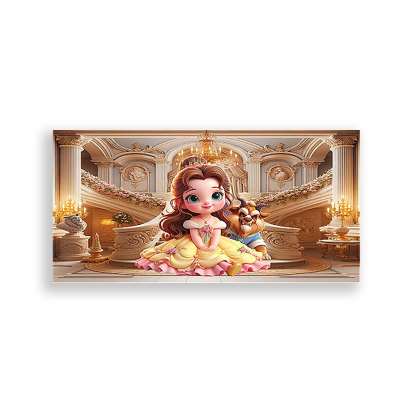 Painel Retangular - Bela E A Fera - Sublimado 3D