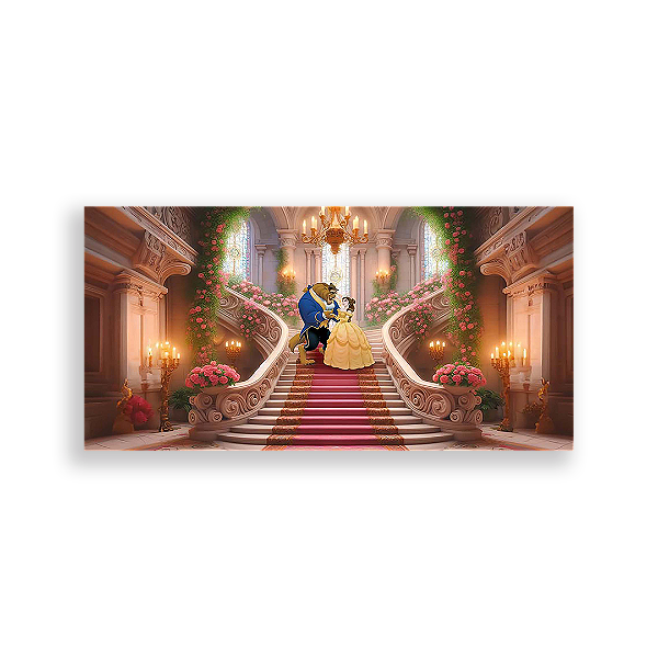 Painel Retangular - Bela E A Fera - Sublimado 3D