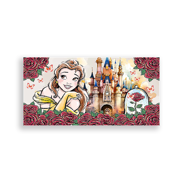 Painel Retangular - Bela E A Fera - Sublimado 3D