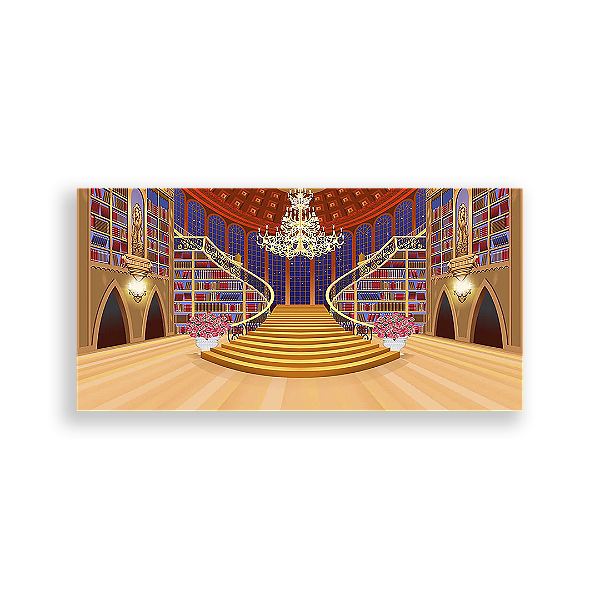 Painel Retangular - Bela E A Fera - Sublimado 3D