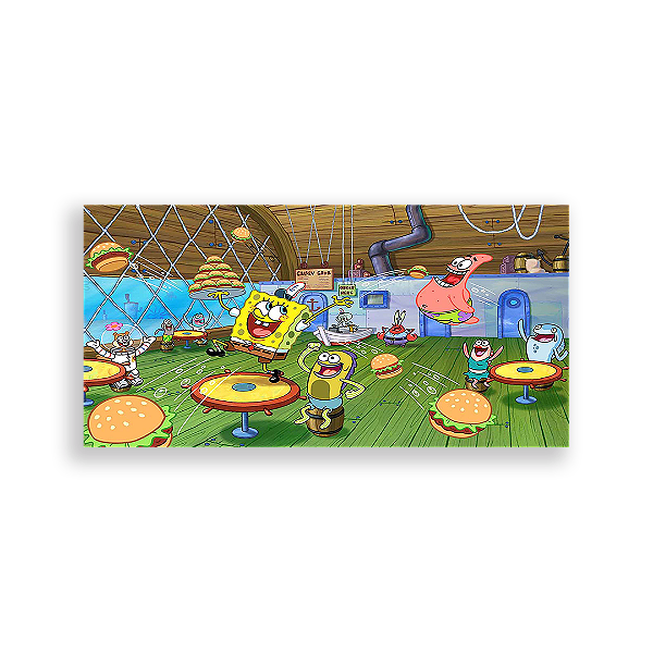 Painel Retangular - Bob Esponja - Sublimado 3D