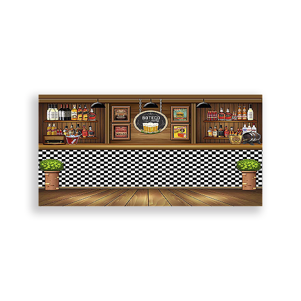 Painel Retangular - Boteco - Sublimado 3D