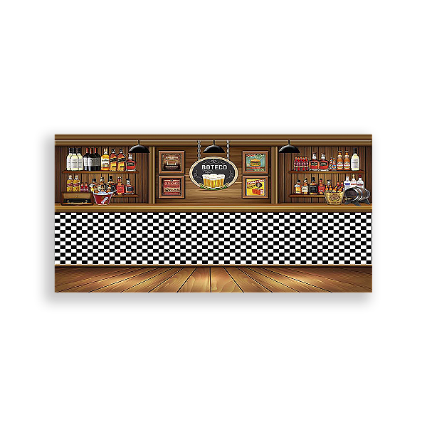 Painel Retangular - Boteco - Sublimado 3D