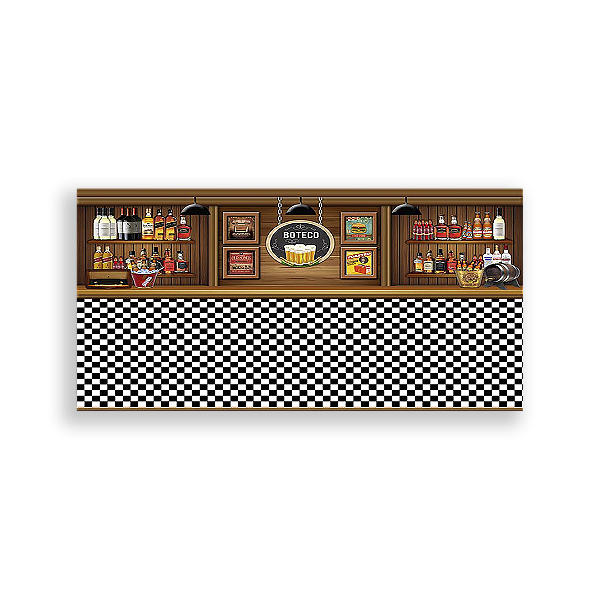 Painel Retangular - Boteco - Sublimado 3D