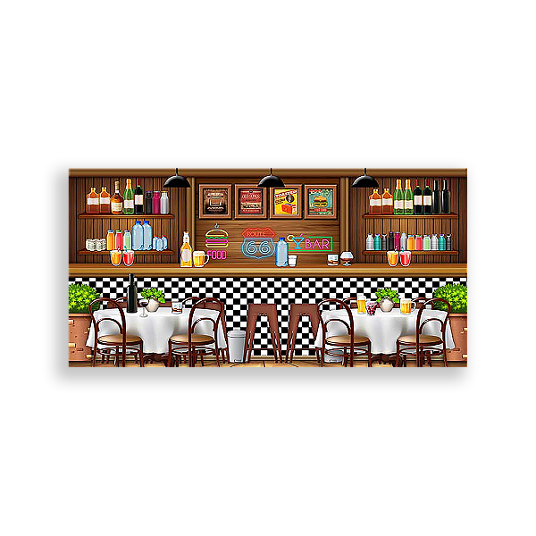 Painel Retangular - Boteco - Sublimado 3D